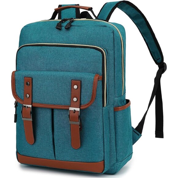 ✨Women Blue Laptop Backpack Slim Bookbag Fashion Daypack for Travelling Bags main image 5